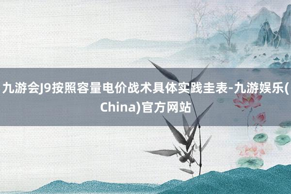 九游会J9按照容量电价战术具体实践圭表-九游娱乐(China)官方网站